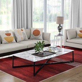 Resim Monnhein Yıkanabilir Halı ve Yolluk - Kaymaz Tabanlı Salon Halısı, Mutfak Halısı, Modern Dijital Baskı Tasarım (0335) 