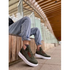 Resim Aradım Taradım BA0606 Bağcıklı Rahat Yüksek Taban Haki Casual Erkek Spor Ayakkabı 