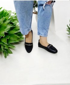 Resim Kadın Günlük Ve Ofis İçin Parlak Bant Babet Ayakkabı 