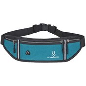 Resim Jeehugo Spor Bel Çantası Bluetooth Kulaklık Delikli Su Geçirmez Invisible Ultra İnce Mini Outdoor Koşu Telefon Çantası Unisex Mavi Mavi 