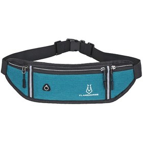 Resim Jeehugo Spor Bel Çantası Bluetooth Kulaklık Delikli Su Geçirmez Invisible Ultra İnce Mini Outdoor Koşu Telefon Çantası Unisex Mavi Mavi 
