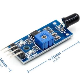 Resim Alkatronik Alev Ateş Algılama Sensörü Flame Ir Infrared Kızılötesi Alarm 