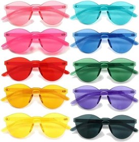 Resim Oval Şekilli Çerçevesiz Parti Gözlüğü 6 Renk 6 Adet 