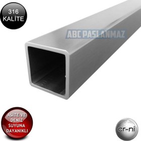 Resim Paslanmaz Çelik Profil 316 Kalite 100X100 (Et Kalınlığı Seçiniz) 