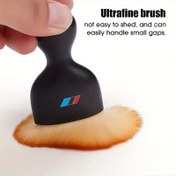 Resim 2 adet Yumuşak Mop Araba İç Toz Fırçası - Spor Stili Siyah Mavi ve Kırmızı Aksesuarlarla, Ergonomik Sap, Havalandırma Boşluğu ve Detay Temizliği, Çoğu Araba Modeli İçin Uygun 