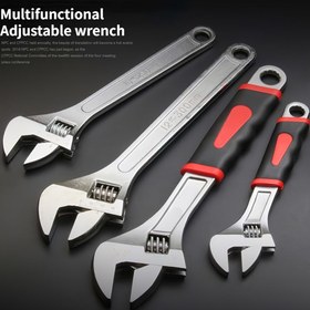 Resim Çok Fonksiyonlu Ayarlanabilir Anahtar 15,24 cm 20,32 cm Geniş Açılı Uçlu El Aleti Ölçekli Tamir Aracı Donanım Araçları 