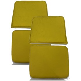 Resim Knsz minder seti 2 li zng&mğr&uslu srı suni deri tel bar sandalyesi oturma ve sırt minderi set 