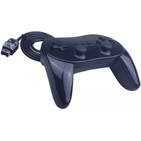 Resim Siyah-nintendo Wii İkinci Nesil Gamepad Klasik Kablolu Oyun Uzaktan Pro Gamepad Şok Joypad Joystick 
