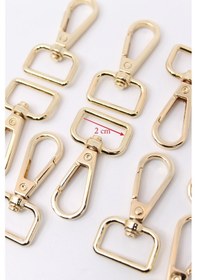 Resim 2 Cm Çanta Askı Kancası 10 Adet Gold 