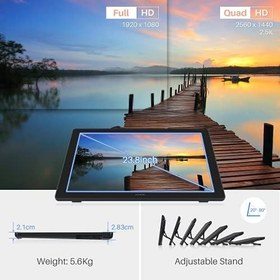 Resim Huion Kamvas 24 Plus Grafik Tablet 23.8 inç Ekran ile Tam Lamine QD LCD Ekran 140% SRGB Android Desteği Pilsüz Stylus 8192 Kalem Basıncı 