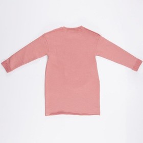 Resim Denokids Mushi Leopar Cepli Kız Elbise Pembe 