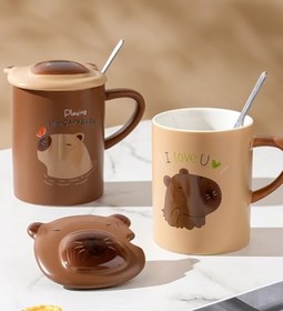 Resim Brown Capybara Temalı Seramik Kupa 