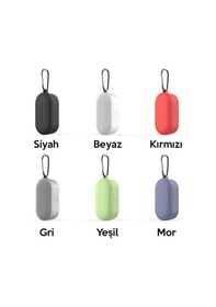 Resim Qcy T1S-T2C Bluetooth Kulaklık Için Silikon Koruma Kılıf+ Anahta 