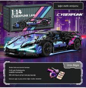 Resim Aurora Rambo Cyberpunk 911 Uzaktan Kumandalı Yarış Bloğu Spor Araba Modeli Mor 