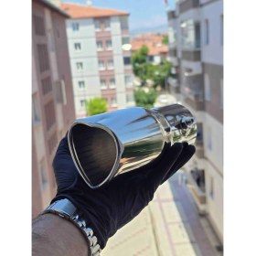 Resim Kalpli Egzoz Başlığı Nikelajı Paslanmaz 60 mm 