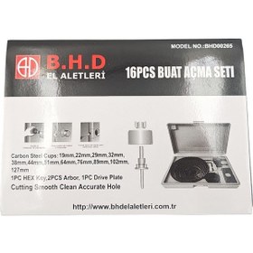 Resim Fixonic B.h.d Bhd00265 Buat Panç Açma Seti 16 Parça 19-22-29-32-38-44-51-64-76-89-102-127mm 