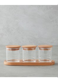 Resim English Home Oscar Borosilikat 3'lü Baharatlik 205 Ml Şeffaf ŞEffaf 