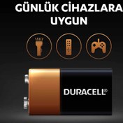 Resim 1 ADET Duracell 9V Alkalin Pil 6LR61 MN1604 >>> GAZ ALARMI DEDEKTÖR ÖLÇÜ ALETİ TESTER ALARM NOSTALJİK RADYO PİLİ 