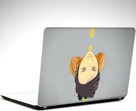 Resim Kadın ve Yol Laptop Sticker 13 İnch (34X24CM) 