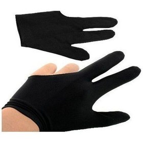 Resim 2 Adet Likralı Bilardo Eldiveni Cırtsız - Geçme Bilardo Eldiveni Siyah 