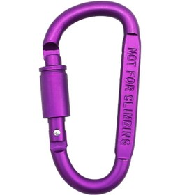 Resim Yaozixa 8cm Kaliteli Alüminyum D-halka Kayak Kilitli Spor Klipsi - Mor 