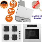 Resim Ferre SilenArt Gesso Yeni Seri Ultra Sessiz Beyaz Ankastre Set ( D081-SA + SS206 + QBL62CB ) 