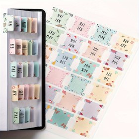Resim Boho Temalı Yığın Planlayıcı Aylık Etiketler, 20 Laptop Soyma Etiketi (12 Aylık Etiket ve 8 Boş Etiket), Takvim Aylık Etiket Stickerları, Aylık Planlayıcıları Süslemek İçin Tasarımcı Aksesuarları 