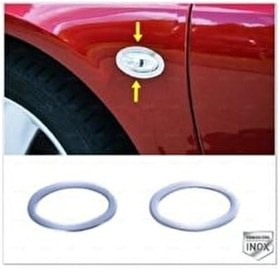 Resim EBAL OTO AKSESUAR Krom Sinyal Çerçevesi 2 Prç. 2005-2014 Paslanmaz Çelik Citroen C1 ile uyumlu 