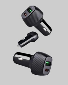 Resim Zengemtx Pd Destekli 38w Araç Şarj Başlığı Type-c + Usb Çift Çıkış Hızlı Şarj 