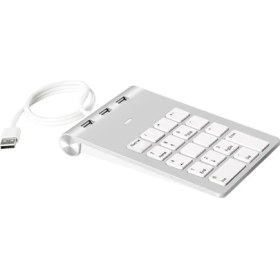 Resim Decisive Mini Sayısal Tuş Takımı Klavye 18 Tuşları Sayısal Tuş Takımı Numpad Numarası Pad ile 3 Portlu USB Hub Dizüstü Masaüstü Bilgisayar Için (Yurt Dışından) 