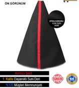 Resim Genel Markalar Kia Sportage 2010-2015 Uyumlu Siyah Deri Özel Tasarım Kırmızı Şerit Vites Körüğü 