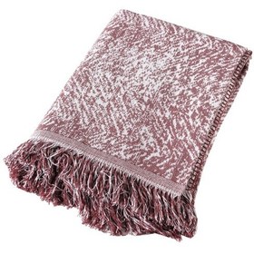 Resim Vicuna Home Pamuklu Çok Amaçlı Ebruli Koltuk / Çekyat Örtüsü Bordo 