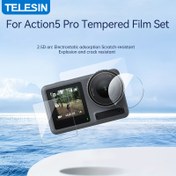 Resim TELESIN DJI Osmo Action 5 Pro için Temperli Cam Ekran Koruyucu – Dayanıklı, Çizilmeye Karşı Dirençli LCD Film Seti Elektrostatik Yapışkanlı 
