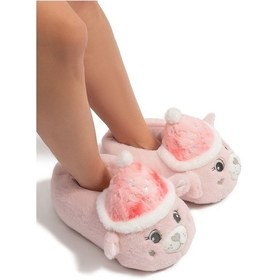 Resim Roza Kadın Hayvanlı Panduf Pembe 36/41 PEMBE 