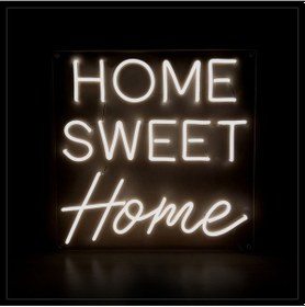 Resim Home Sweet Home Neon Tabela Neon Yazı Dekoratif Aydınlatma Renkli 