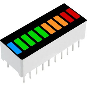 Resim Alkatronik 4 Renk Bar LED 10 Segment Akü Batarya Kapasite Doluluk Göstergesi 