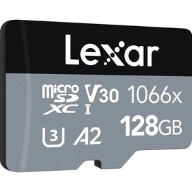 Resim Lexar 128GB Professional 1066X UHS-I MicroSDXC Memory Card + SD Adaptör (Silver Series) 