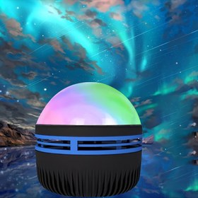 Resim YETHKE Aurora Kuzey Işıkları Projektörü - Cilalı Metal Kaplama, Plastik, Kızılötesi Sensörlü USB Güç Kaynaklı, Uzaktan Kumanda ve Şarj Edilemeyen Pil - 33 Efekt, 4 Parlaklık ve Hız Ayarı Oyun Odası, Yatak Odası, Parti için - 1 adet 