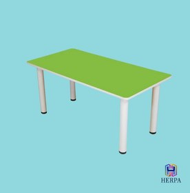 Resim Dikdörtgen Ahşap Anaokulu-Çocuk Masası 5 Farklı Renk Seçeneği - Yeşil 