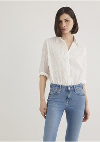 Resim Mavi - Ekru Gömlek 1211032-70057 Ekru 