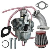 Resim 26mm Karbüratör Hava Filtresi Giriş Borusu Vm22 110cc-140cc Pit Dirt Bike, Pitpro, Atv, Ssr Moto Avrupa Gümüş Siyah. 