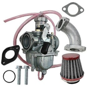 Resim 26mm Karbüratör Hava Filtresi Giriş Borusu Vm22 110cc-140cc Pit Dirt Bike, Pitpro, Atv, Ssr Moto Avrupa Gümüş Siyah. 