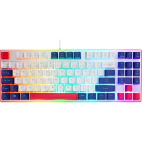 Resim Acer Emachines, EAK216, Beyaz, USB Kablolu, Rainbow Backlight, Membran Renkli Tuşlar, Türkçe Q, 90 Tuşlu, Gaming Klavye 