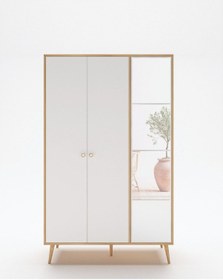 Resim Floradesign Atlantis Aynalı Gardırop /elbise Dolabı / Üç Kapaklı Dolap 