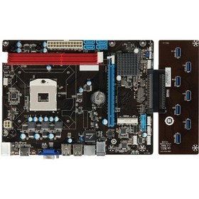 Resim Esonic QS8-BTC Combo Intel Celeron Işlemcili HM65 1600 MHz DDR3 Soket 988 ATX Mining Anakart 