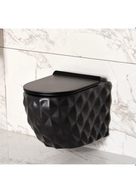 Resim Et-y7000s Asma Klozet Siyah 