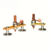 Resim 1 Adet Güçlü Manyetik Kaynak Kelepçesi - Metal Levha Birleştirme ve Otomotiv Tamiri için Elektrikli Bağlama Demir Aracı, Güvenli Yapıştırmak için Ayarlanabilir Vidalarla Bakır Taban, Sağlam Metal Yapı, Kendin Yap ve Profesyonel Kullanım için Çok Yönlü Sıkma Aracı, Kendin Yap Kaynak Projeleri | Sağlam Taban Tasarımı | Hassas Vida Mekanizması 