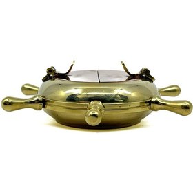 Resim Denizci Temalı Pirinç Küllük - Gemi Dümeni 