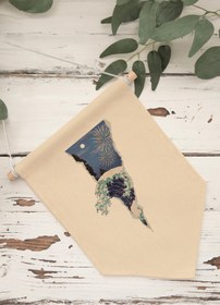 Resim Salon Duvar Dekoru, Pinterest Oda Dekoru, Hokusai Sanat Serisi Kanvas Flama Askılı Duvar Örtüsü Ve Süsü NO:430 - Renkli - 20 / 30 x 40 