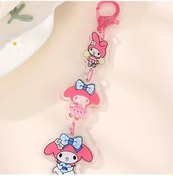 Resim Globalbloom Pembe 3lü Sevimli Sanrio Kuromi Meileti Aksesuar Anahtarlık 